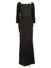 Black Maxi Square Neck Gown