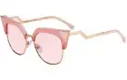 New Fendi Irida FF 0149/S 35J Pink Plastic Cat-Eye Sunglasses Pink Lens
