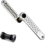 Bicycle Crankset, 1 Pair Bike Crank Arm 165mm 170mm 175mm Aluminum Alloy Road Bicycle Crank Arm with Bottom Bracket