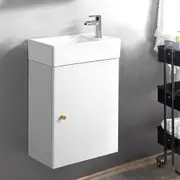 Simplus Bathroom Vanity Unit 400mm Wall Hung Basin Cabinet for Home Bathroom Washroom
