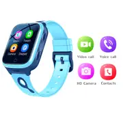 4G Smart Watch for Kids SOS Call Video Chat Smartwatches Compatible with Android iOS-Blue