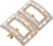 [WESIEVYA] 1 Pair Shoe Buckle Decoration Wedding Shoe Decorations Flat Shoe Clips Sparkly Shoe Buckles Rhinestone Shoe Decorations Bow Clip for Heels High Heels Accessories for Women