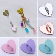 Heart Phone Charm Holder Mobile Phone Case Finger Ring Stand Hook Buckle Clasp