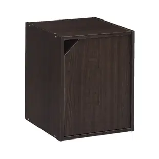 TZUMii 簡約加高單門櫃/書櫃/收納櫃/置物櫃-三色可選/ 胡桃木色
