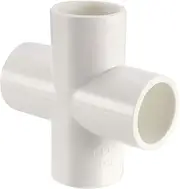 uxcell PVC Pipe Fitting 4 Way Cross Schedule 40 20mm Socket Tee Corner Fittings White 6pcs