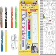Height Chart,Doodling Height Measure Decals | Decorative Interactive Growth Measurement Tool for Nursery Bedroom Classroom Playroom
