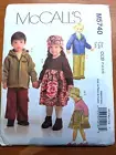 McCall's M5740 Size CCB 1-2-3-4 Toddler Boy Girl Jacket Dress Pants Hat Uncut