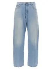 [Balmain] Balmain-Loose Jeans Celeste-Uomo 30 Light Blue