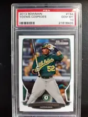 2013 Bowman Yoenis Cespedes # 194 PSA 10 GEM MT / POP 2 w/ 0 Higher