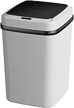 Electric Trash Can Sensitive Mute Odor Isolation Waterproof Automatic Motion Sensor Kick Vibration Rubbish Bin(1 Pack)