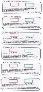 DINHEAROM 6pc Uv Light Intensity Test Cards Sensor Cards Led Intensity Reading Easy to Use Uv Detection Kit