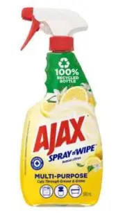 Ajax Spray n' Wipe Multi-Purpose Cleaner 750ml Lemon Citrus