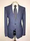 HUGO BOSS - Mens Slim Fit BLUE Weave WOOL SUIT - 42 Reg - W34 L32 - BNWT