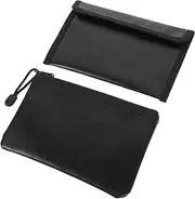 MINAOLULUS 2Pcs Fireproof Document Storage Bags Portable Zipper Pouches for Important Papers Money Passports and Certificates Fireproof and Organizer Bags