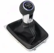 VW Golf Mk7 Manual 6 Speed Ball Gear Shift Knob & Boot Blue Genuine 5G1711113ECX