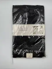McKenna Microfiber Spill Proof Black Square Tablecloth 52” Seats 4