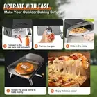 Gas Pizza Oven Outdoor Portable Stainless Steel Grill 360 Rotating Stone