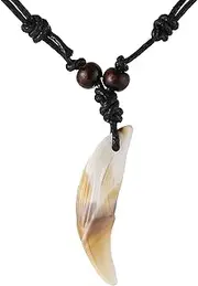 [STWTR] Wolf Headband Teeth Viking Necklace Indiana Teeth Tribe Jewelry Pendant Necklace
