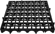 Vsenkes Modular Interlocking Floor Tile for Car Wash High Strength Load Bearing Grating Panel Floor Mat for Kitchen Shower Yard, Black