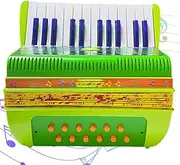 Accordion for Kids, 17Keys Button Accordion Small Accordion Toy, Lightweight Educational Toy Cute Preschool Musical Instrument for Beginners & Kids