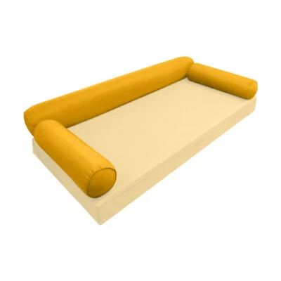 *COVER ONLY* Style6 Crib Size 50" x 8" Piped Trim Bolster Pillow SlipCover AD108