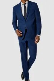 Kenneth Cole Men's Blue Plaid Techni Cole Slim-Fit Suit Jacket Only 44S yoc2623