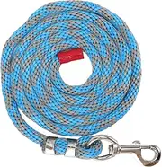 Nylon Horse Lead Rope Friction TUG with Large Hook 11.5FT for Horse Livestock PET (Blue Gray)