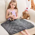 Weighted Blanket Kids 2 Lb Grey Warm Weighted Throw Blanket Minky Plush Heavy Bl