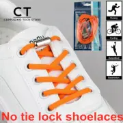 1 Pair No Tie Locked Lock Elastic Shoelaces Shoe Laces Lazy Sneakers Kids Adults