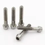 5pcs Ti Titanium M6x35mm Taper Head Conical Head Bolts Fit Headset Cap