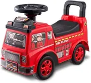 VEVOR Ride On Push Car for Toddlers, Ages 1-3, Ride Racer, Sit to Stand Toddler Ride On Toy, Classic Kids Ride On Car with Music Steering Wheel & Under Seat Storage, Ride On Toy for Boys Girls, Red