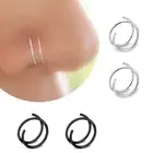 Spiral Nose Hoop The Newest Double Nose Hoop Ring for Piercing Nose Hoop WW