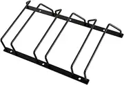 Dianoo 18cm Black Wine Glass Rack Under Cabinet, Hanging Stemware Holder For Bar Dining Room, 3 Rows