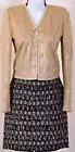 ST.JOHN Women's Metallic Gold Sequins Studs Rhinestone Jacket NWT Skirt Sz 6