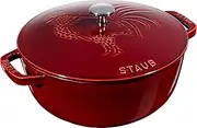 Staub French Rooster Cocotte, 24 cm, Grenadine