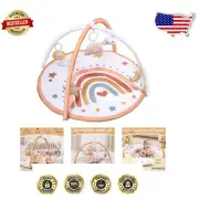 Thicker Non-Slip Tummy Time Play Mat with Sensory Toys - Baby Activity Center