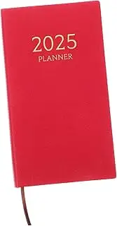 Beavorty Time Management Planner Notebook Size Monthly Pocket Planner 2025 Agenda Daily Planner Notes Space Red