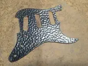 Custom "Hammered Metal" Tooled Leather Pickguard fits Fender Stratocaster SSS