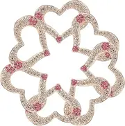 jojofuny 10Pcs Glitter Heart Applique Patches Rhinestone Decors for Clothing Bags Shoes DIY Crafts Accessories for Fashion Home Decor