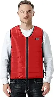 [Generic] Men's Heated Vest Outdoor Outwear Winter Warm Coat Lightweight Fleece Heated Coat for Women and Men