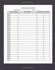 INVENTORY LOG MANAGEMENT- INVENTORY BOOK FOR BUSINESS OR PERSONAL USE