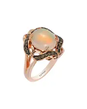 Le Vian Neapolitan Opal 14K Rose Gold 2.13 ct. tw. Diamond & Opal Half-Eternity Ring