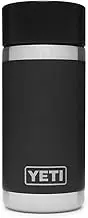 YETI Rambler 12 oz Stainless Steel Vacuum Insulated Bottle with Hot Shot Cap, Black