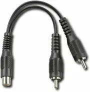Dynex DX-AD115 RCA Y Audio Adapter Compatible Audio Components 2 Male 1 Female