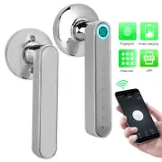 BT Door Handle Lock Biometric Fingerprint Password APP Keyless Entry Lever(C LJ