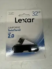 Lexar 32GB JumpDrive TwistTurn2 USB 2.0 Flash Drive (ljdtt2-32gabnabk)