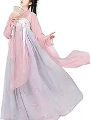 [XIALON] Women's Chinese Hanfu Qixiong Ruqun Sheer Top Tube Dress Outfit Tang Dynasty