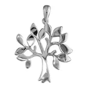 Pendant Flat Plain Tree-Of-Life Sterling Silver