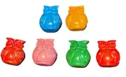 Set Of Six Soap Stone Owl Sculpture Figurines 2.5” Tall,