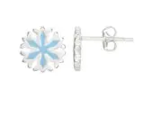 NEW KIDS DISNEY FROZEN 2 SNOWFLAKE EARRINGS SILVER PLATED POST STUD